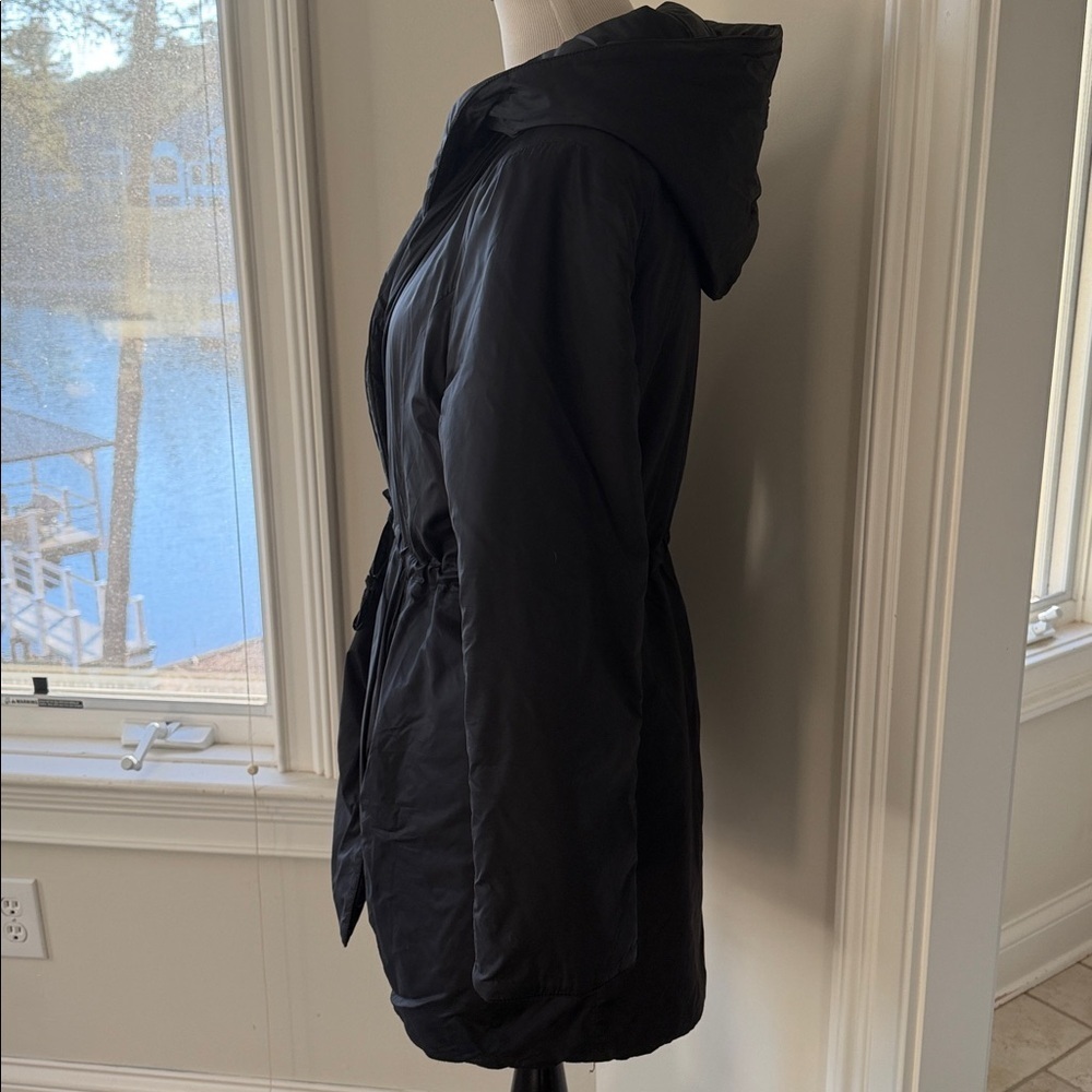 Eileen Fisher Hooded Black Winter Anorak, S/P, VGUC - Picture 5 of 12